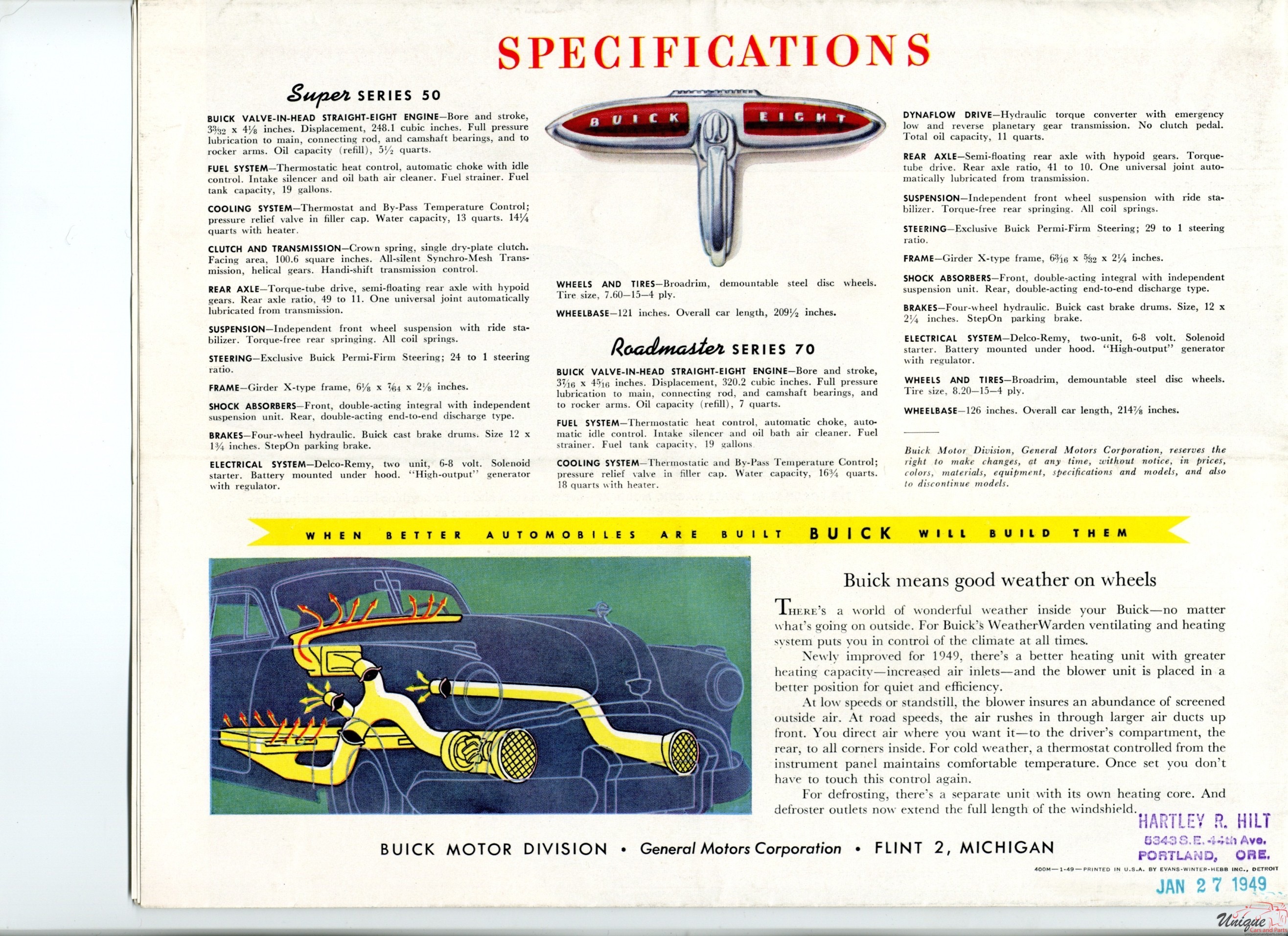 1949 Buick Foldout Page 7